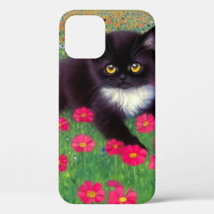 Gustav Klimt Tuxedo Cat iPhone 12 Case