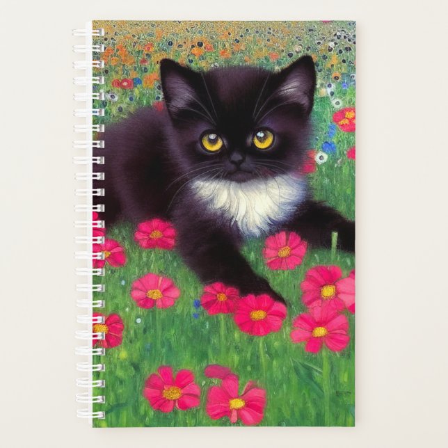 Gustav Klimt Tuxedo Cat Planner (Front)
