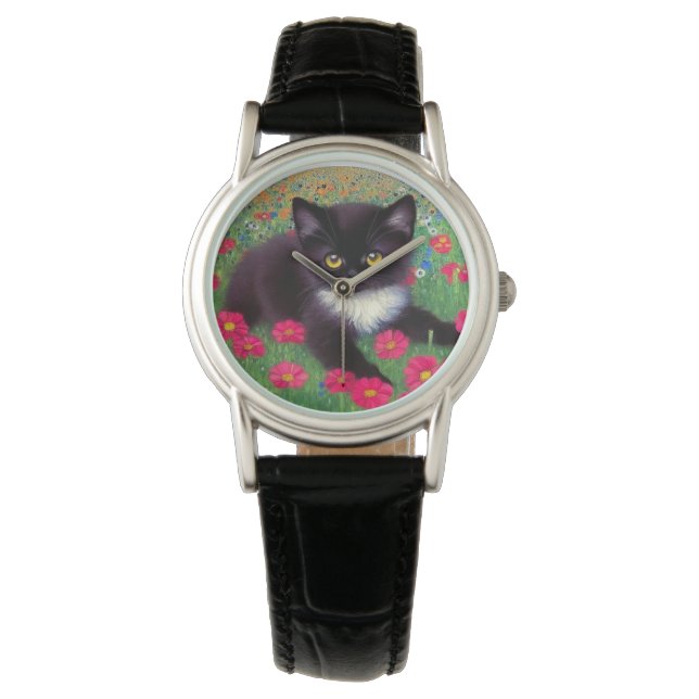 Gustav Klimt Tuxedo Cat Watch (Front)