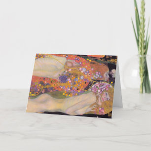 Gustav Klimt - Water Serpents II Card