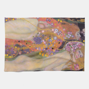 Gustav Klimt - Water Serpents II Tea Towel