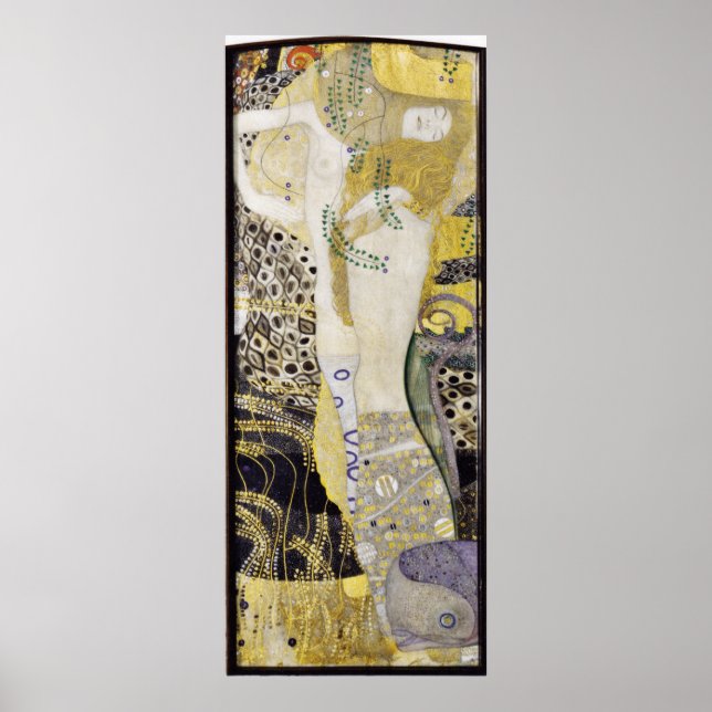 Gustav Klimt - Water snakes girlfriends Poster (Front)