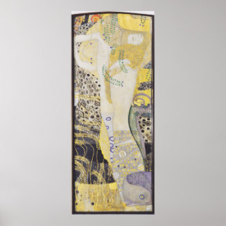 Gustav Klimt - water snakes Poster