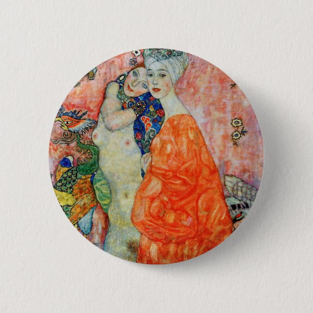 Gustav Klimt - Women Friends 6 Cm Round Badge (Front)