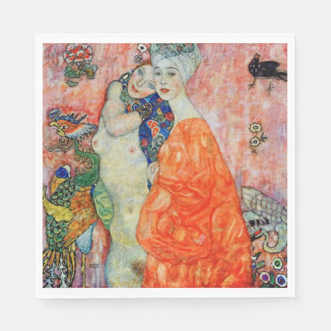 Gustav Klimt - Women Friends Napkin (Front)