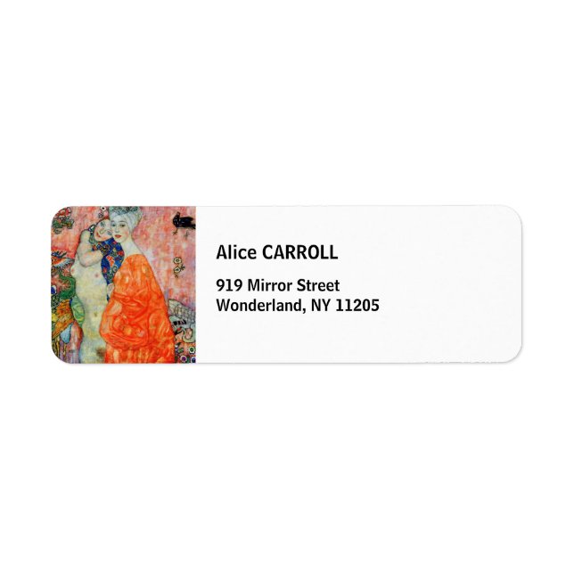 Gustav Klimt - Women Friends Return Address Label (Front)