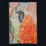 Gustav Klimt - Women Friends Tea Towel<br><div class="desc">Women Friends - Gustav Klimt,  Oil on Canvas,  1916-17 (destroyed in 1945)</div>
