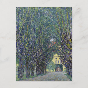 Gustav Klimt's Allee at Schloss Kammer painting.  Postcard