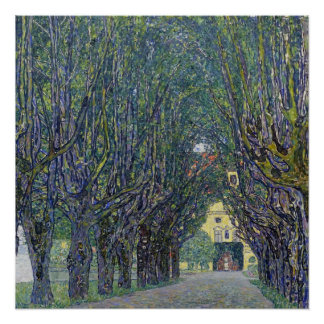 Gustav Klimt's Allee at Schloss Kammer painting.  Poster