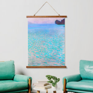 Gustav Klimt's Attersee  famous painting.  Hanging Tapestry