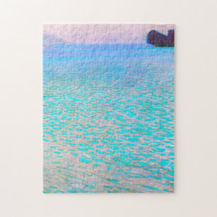 Gustav Klimt's Attersee  famous painting.  Jigsaw Puzzle