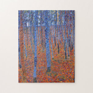 Gustav Klimt's Beech Grove I famous painting Jigsaw Puzzle