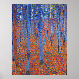 Gustav Klimt's Beech Grove I famous painting  Poster