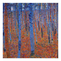 Gustav Klimt's Beech Grove I famous painting  