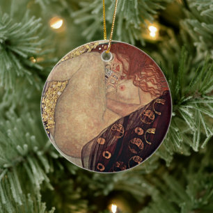 Gustav Klimt's Danae: A Timeless Elegance Ceramic Ornament