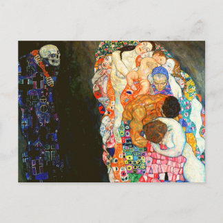 Gustav Klimt's Death and Life painting.  Postcard
