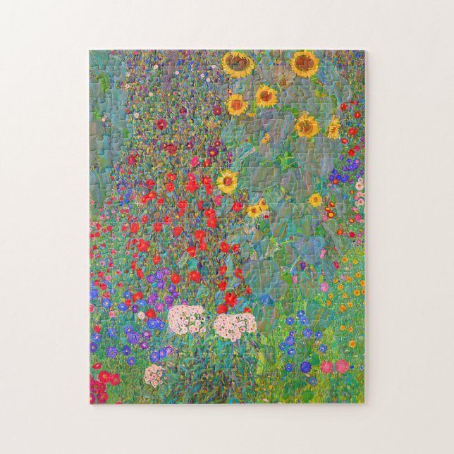 Gustav Klimt's Farm Garden with Sunflowers Jigsaw Puzzle (Vertical)
