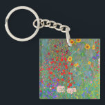 Gustav Klimt's Farm Garden with Sunflowers   Key Ring<br><div class="desc">Gustav Klimt's Farm Garden with Sunflowers  Keychain.</div>
