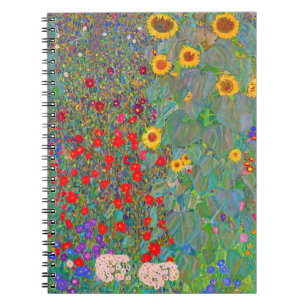 Gustav Klimt's Farm Garden with Sunflowers Notebook