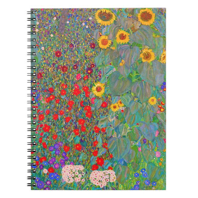 Gustav Klimt's Farm Garden with Sunflowers Notebook (Front)