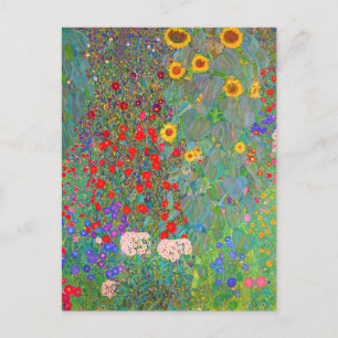 Gustav Klimt's Farm Garden with Sunflowers  Postcard