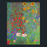 Gustav Klimt's Farm Garden with Sunflowers   Poster<br><div class="desc">Gustav Klimt's Farm Garden with Sunflowers   Poster.</div>
