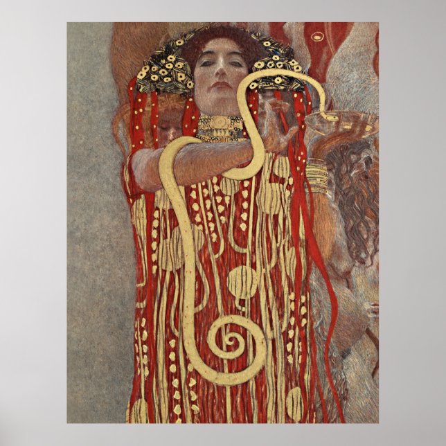 Gustav Klimt's Hygieia famous painting.   Poster (Front)