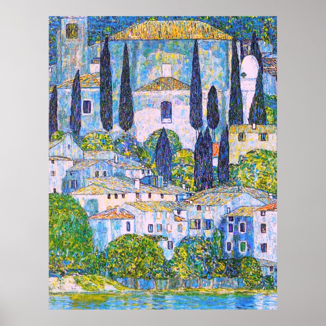 Gustav Klimt's Kirche in Cassone painting   Poster (Front)