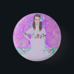 Gustav Klimt's Mäda Primavesi paintng    3 Cm Round Badge<br><div class="desc">Gustav Klimt's Mäda Primavesi paintng    button .</div>
