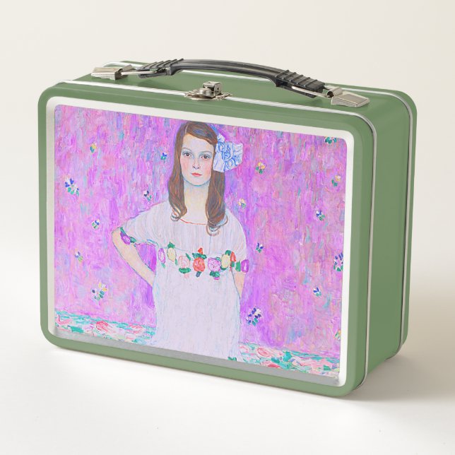 Gustav Klimt's Mäda Primavesi paintng  Metal Lunch Box (Front)