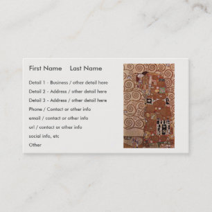 Gustav Klimt's Painting: The Embrace (circa 1909) Business Card