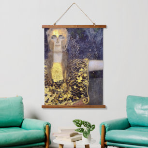 Gustav Klimt's Pallas Athena famous painting Hanging Tapestry