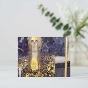 Gustav Klimt's Pallas Athena famous painting   Postcard