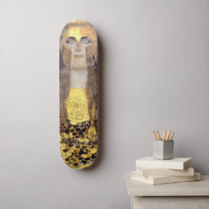 Gustav Klimt's Pallas Athena famous painting Skateboard