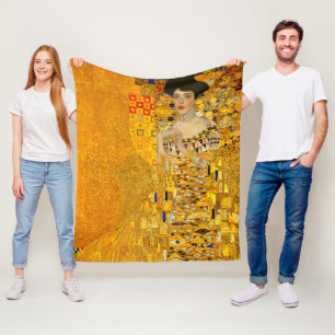 Gustav Klimt's Portrait of Adele Bloch-Bauer I  Fleece Blanket