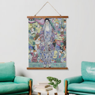 Gustav Klimt's Portrait of Friederike Maria  Hanging Tapestry
