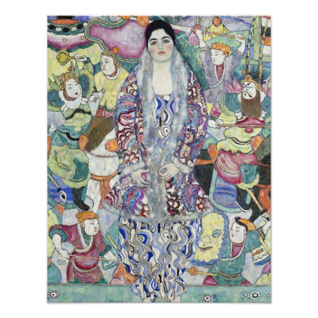 Gustav Klimt's Portrait of Friederike Maria   Photo Print (Front)