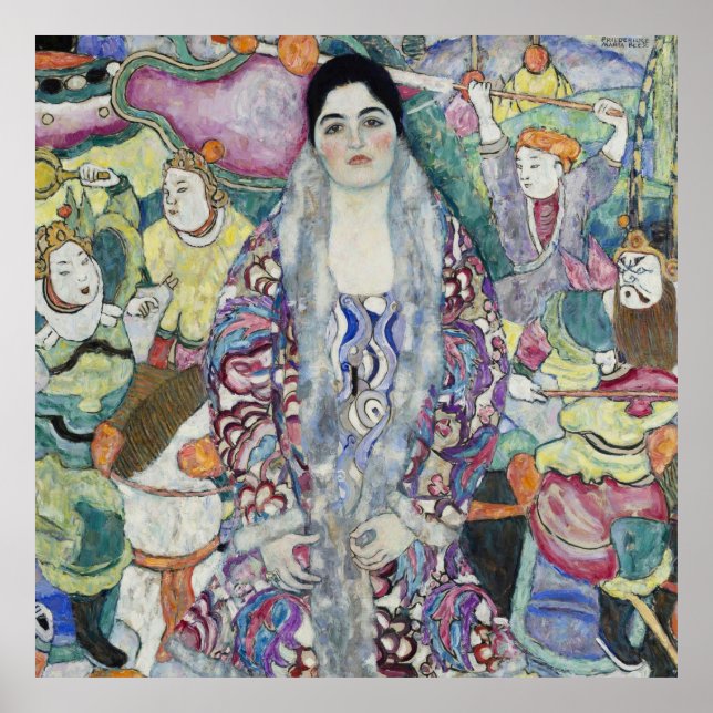 Gustav Klimt's Portrait of Friederike Maria   Poster (Front)