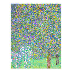 Gustav Klimt's Rosebushes under the Tree painting Photo Print