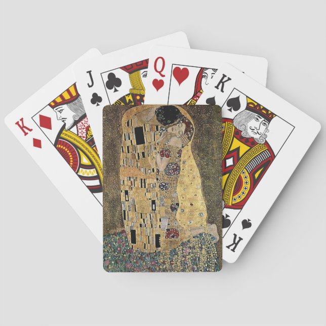 Gustav Klimt's The Kiss (circa 1908) Playing Cards (Back)