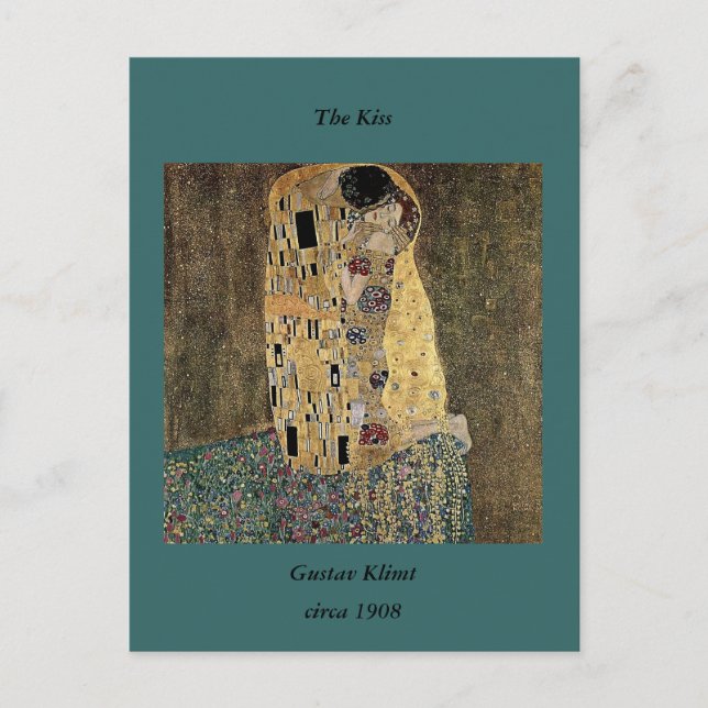 Gustav Klimt's The Kiss (circa 1908) Postcard (Front)