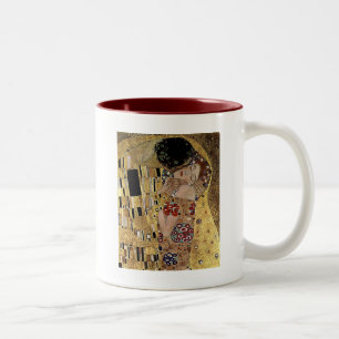 Gustav Klimt's The Kiss Detail (circa 1908) Two-Tone Coffee Mug