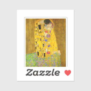 Gustav Klimt's The Kiss famous painting. 