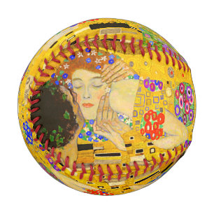 Gustav Klimt's The Kiss famous painting.    Baseball