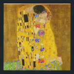 Gustav Klimt's The Kiss famous painting.   Faux Canvas Print<br><div class="desc">Gustav Klimt's The Kiss famous painting. Faux Canvas Print.
Famous Gustav Klimt painting.</div>