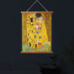Gustav Klimt's The Kiss famous painting Hanging Tapestry<br><div class="desc">Gustav Klimt's The Kiss famous painting Hanging Tapestry.
Famous Gustav Klimt painting.</div>