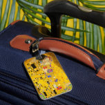 Gustav Klimt's The Kiss famous painting.  Luggage Tag<br><div class="desc">Gustav Klimt's The Kiss famous painting. Luggage Tag.
Famous Gustav Klimt painting.</div>