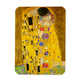 Gustav Klimt's The Kiss famous painting.   Magnet