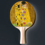 Gustav Klimt's The Kiss famous painting.  Ping Pong Paddle<br><div class="desc">Gustav Klimt's The Kiss famous painting. Ping Pong Paddle.
Famous Gustav Klimt painting.</div>
