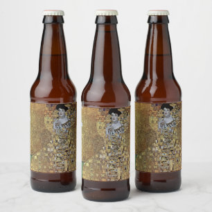 Gustav Klimt's The Lady in Gold, Adele Bloch-Bauer Beer Bottle Label